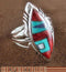 Silver Multicolor Mother of Pearl Jewelry Ring Size 8-3/4 RS41246